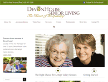 Tablet Screenshot of devonhouseseniorliving.com